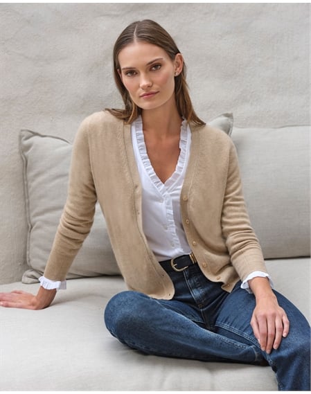 Cashmere V Neck Cardigan