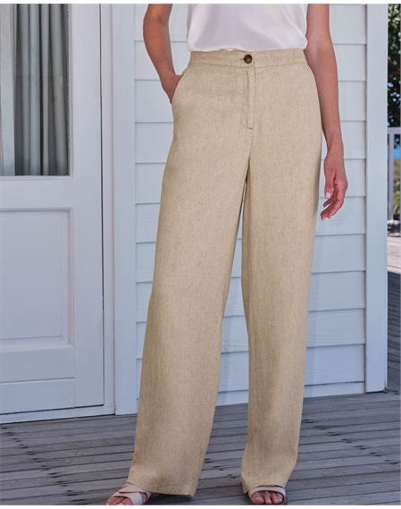 Textured Linen Trouser