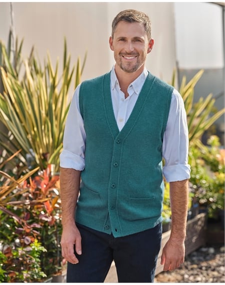 Mens Lambswool Vest