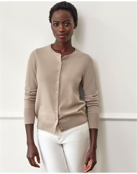 Cashmere Crew Neck Cardigan