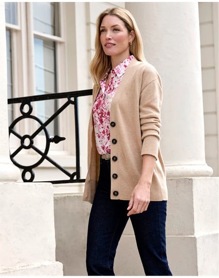 Pure Cashmere Boyfriend Cardigan