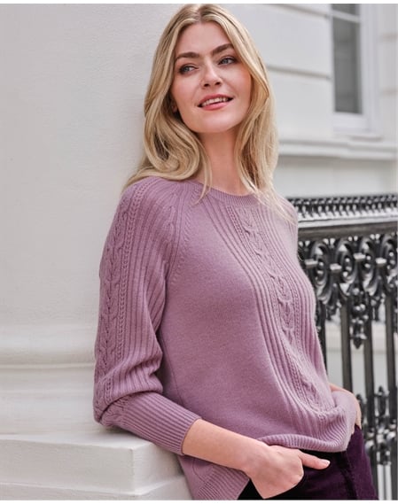 Cashmere Lofty Cable Sweater