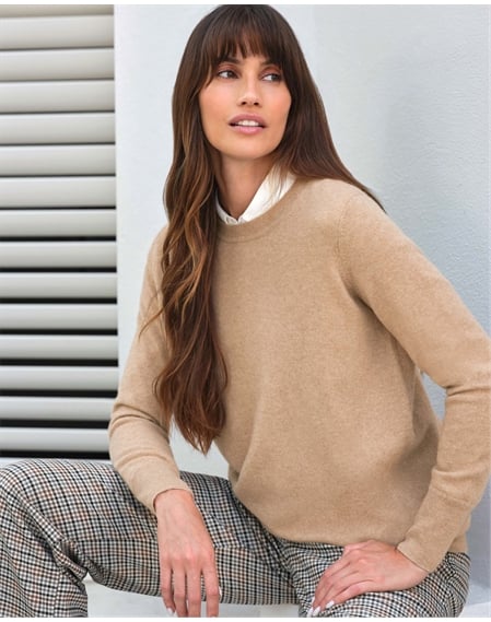 Womens Cashmere Boyfriend Sweater