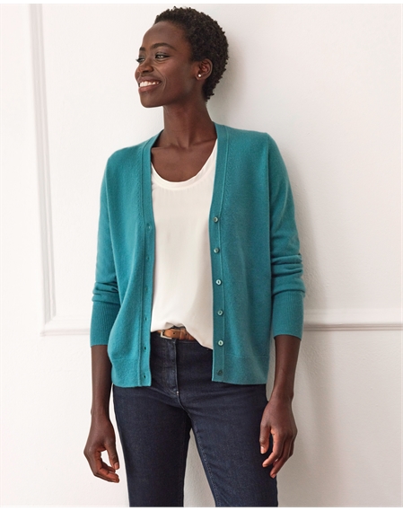 Cashmere V Neck Cardigan