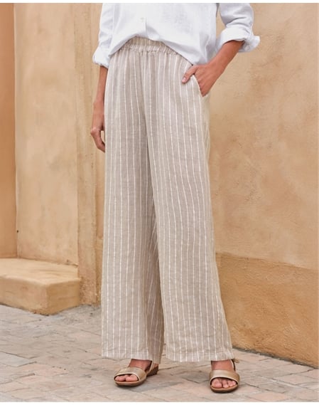 Linen Wide Leg Trouser