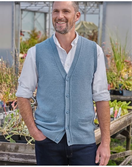 Mens Lambswool Vest