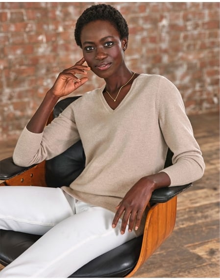 Cashmere V Neck Sweater