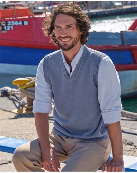 Essential Cotton V Neck Vest