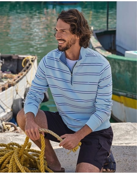 Cotton Half Zip Sweater