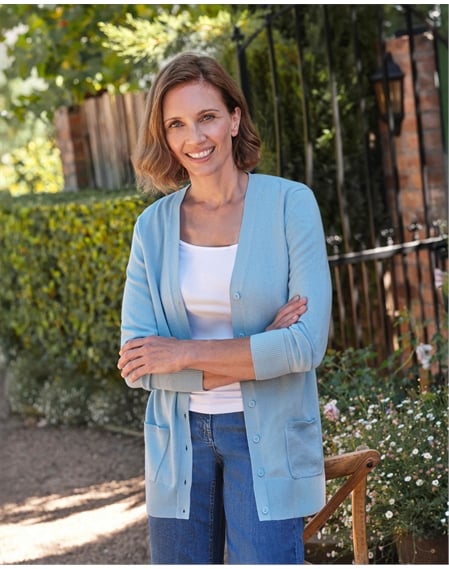 Long V Neck Cardigan