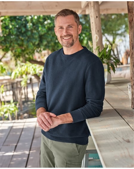 Mid Weight Textured Sweatshirt