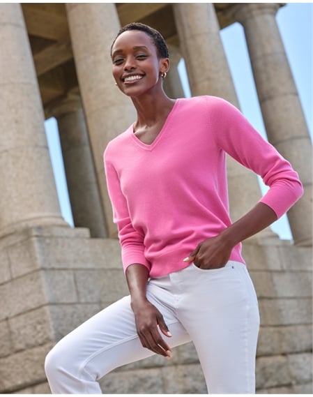 Cashmere V Neck Sweater