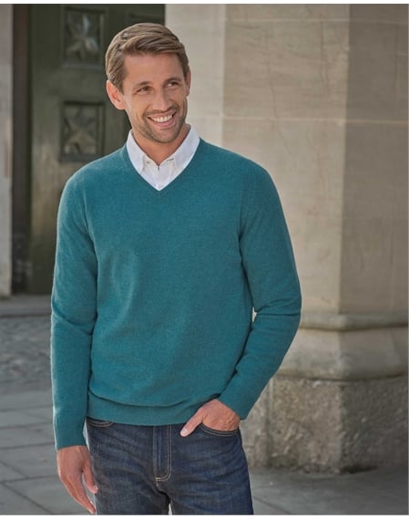 Mens Cashmere V Sweater