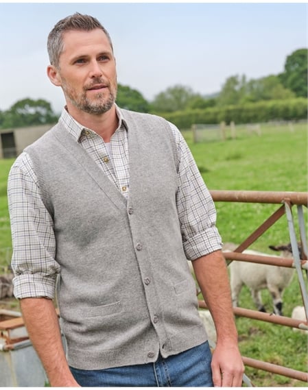 Mens Lambswool Vest