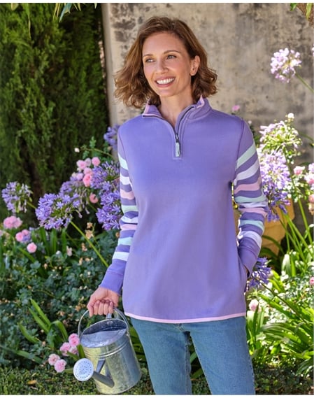 Organic Cotton Half Zip Sweatshirt
