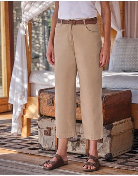 Relaxed Fit Cropped Chino