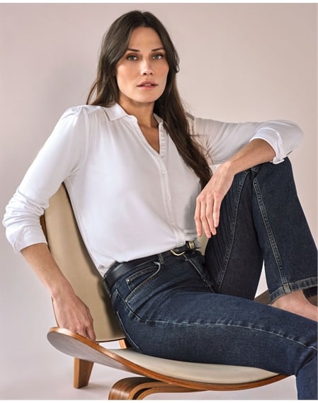 Viscose Jersey V Neck Shirt