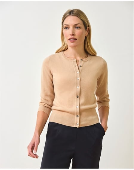 Cashmere Cropped Cardigan