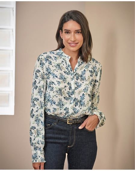 Frill Neck Detail Blouse