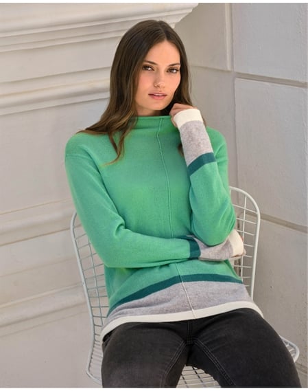 Gassato Striped Colour Block Sweater