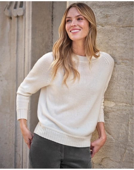 Cashmere Lofty Raglan Sleeve Jumper