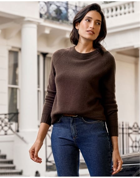 Cashmere Lofty Raglan Sleeve Jumper