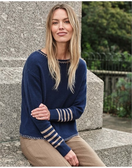 Blanket Stitch Stripe Jumper