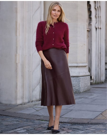 Leather Midi Skirt
