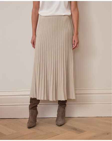 Wool Cashmere Flared Skirt