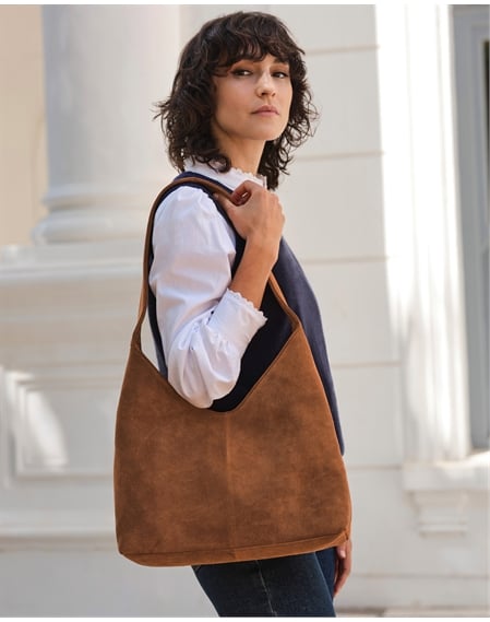 Suede Hobo Bag
