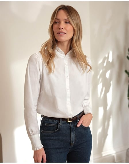 Cotton Frill Neck Shirt