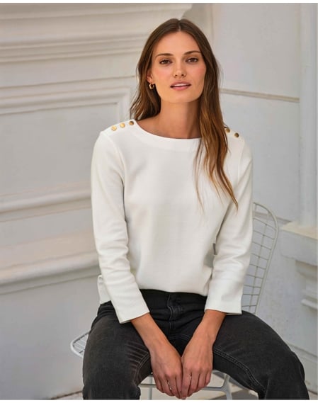 Button Shoulder Ottoman Top