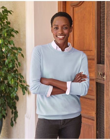 Womens Cashmere Boyfriend Sweater
