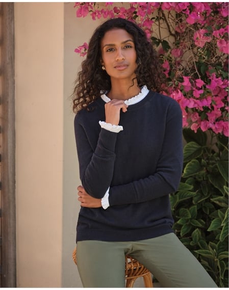 Womens Cashmere Boyfriend Sweater