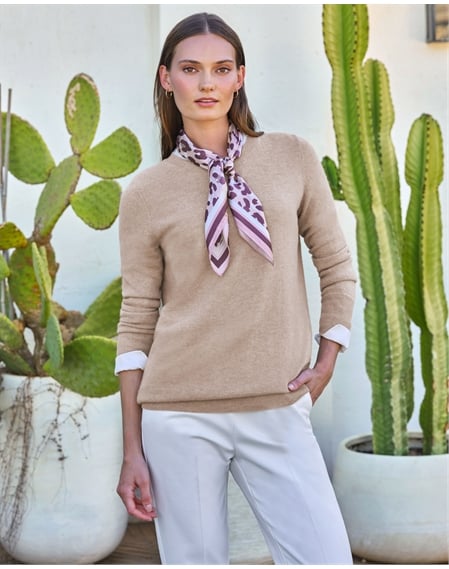 Womens Cashmere Boyfriend Sweater