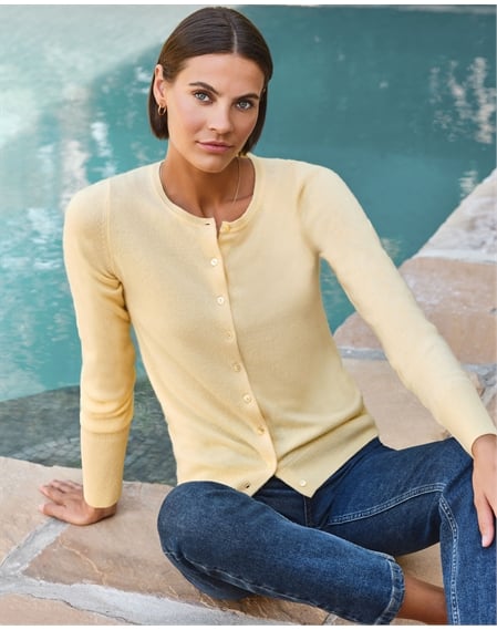 Cashmere Crew Neck Cardigan
