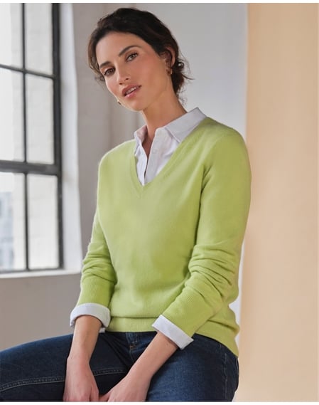 Cashmere V Neck Sweater
