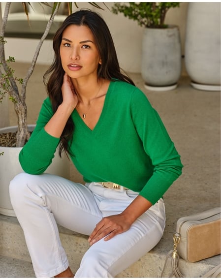 Cashmere V Neck Sweater