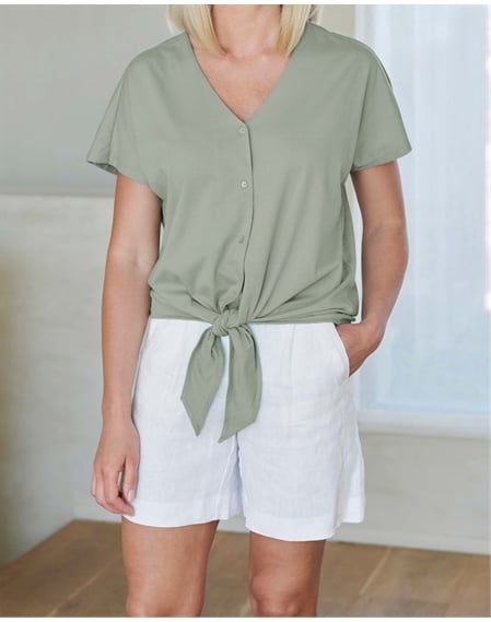Button Tie Top