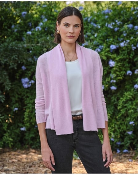 Cashmere Short Edge To Edge Cardigan