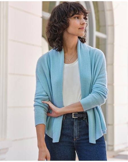 Cashmere Short Edge To Edge Cardigan