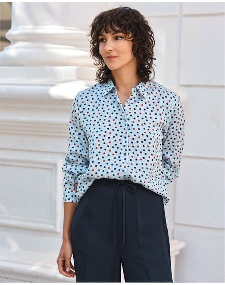 Sand Washed Pure Silk Satin Blouse