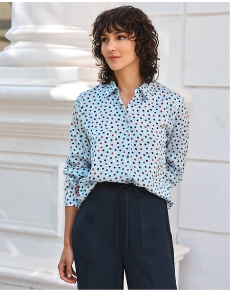 Sand Washed Pure Silk Satin Blouse