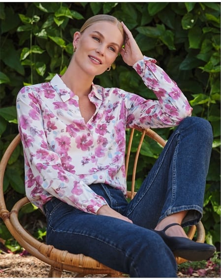 Sand Washed Pure Silk Satin Blouse