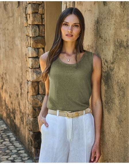 Luxury Linen Jersey Vest