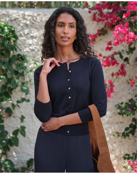 Cashmere Cropped Cardigan