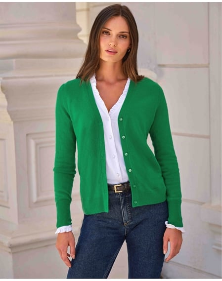 Cashmere V Neck Cardigan