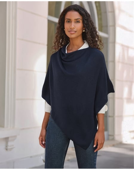 Organic Cashmere Gassato Poncho