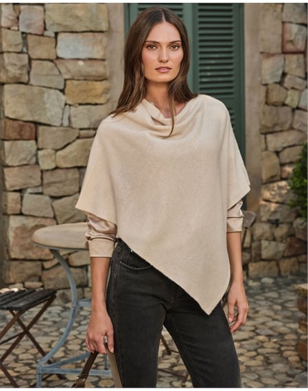 Organic Cashmere Gassato Poncho
