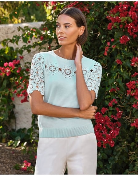 Cotton Crochet Insert Top